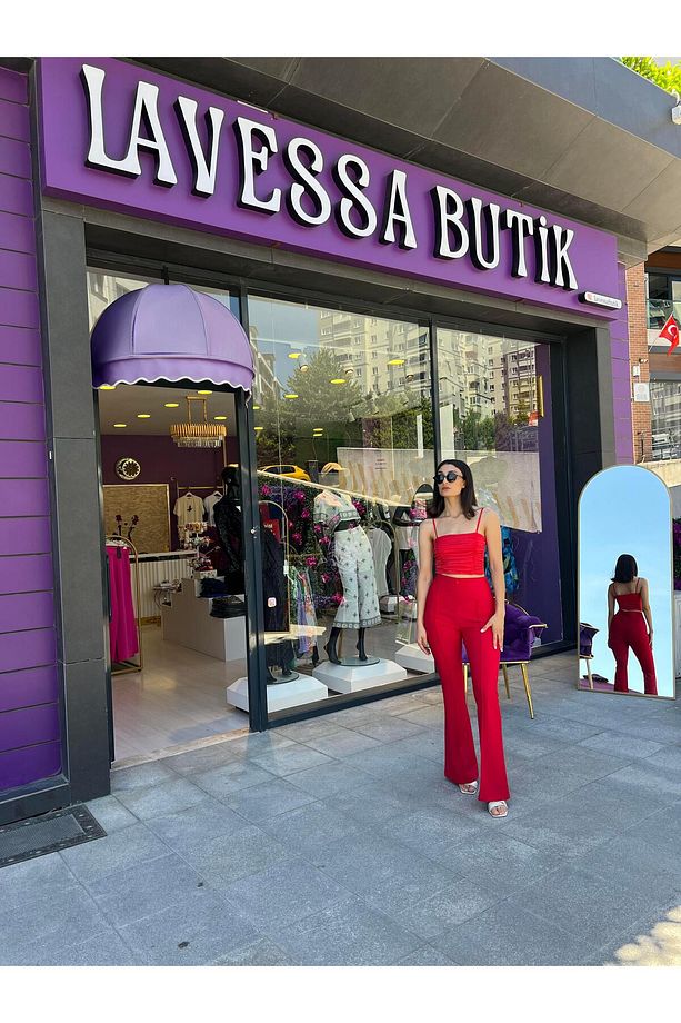 YÜKSEK  BEL İSPANYOL PAÇA PANTOLON - 2