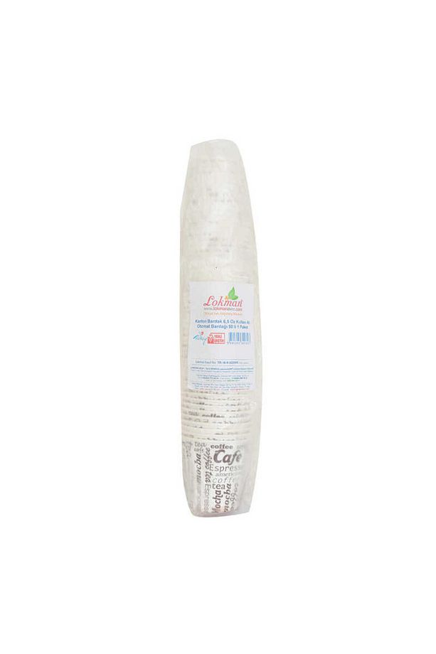 Karton Bardak 6.5 Oz Kullan At Çay Kahve Sıcak Kağıt Otomat Bardağı 50 Li 1 Paket - 2