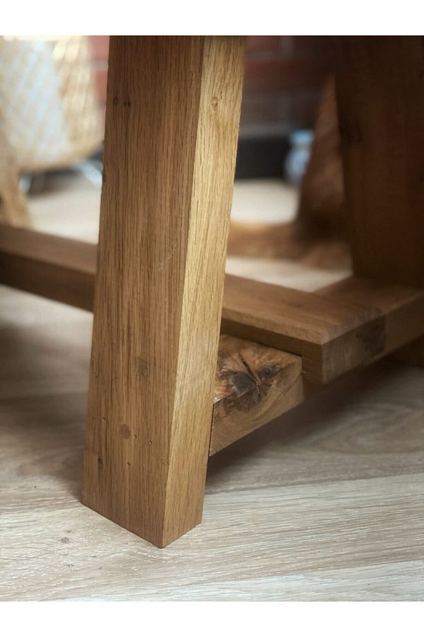 Masif Meşe Kahve Çay Sehpası Orta Sehpa Coffee Table - 2