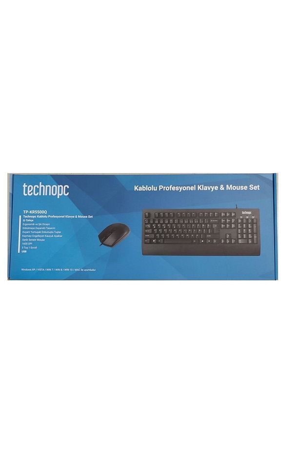 Kablolu Klavye Mouse Set Türkçe Q Tp-kr5500q - 1