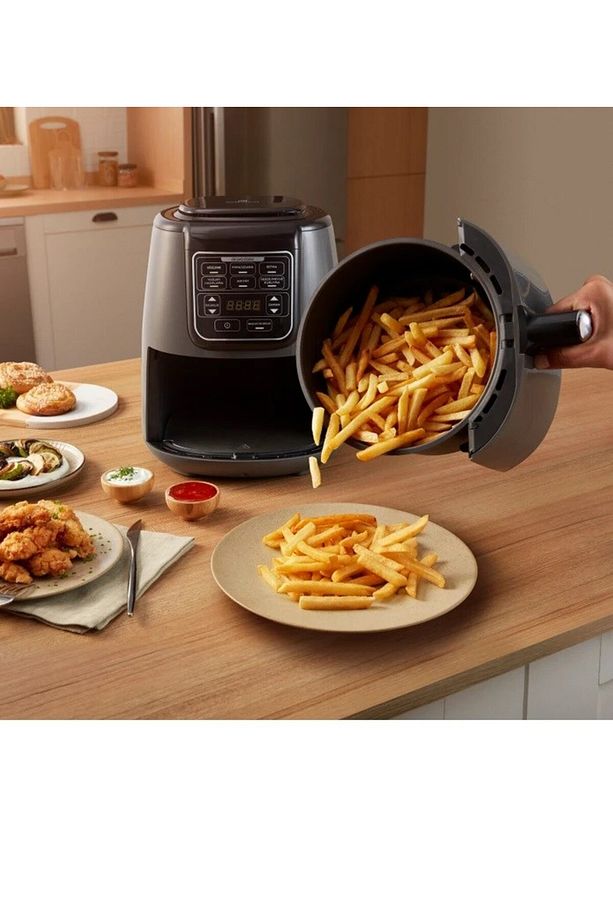 Less Fat Technology ile Fırın/Izgara, Ev Yoğurdu, Sebze ve Meyve Kurutma, Smart Sensörlü Airfryer - 5