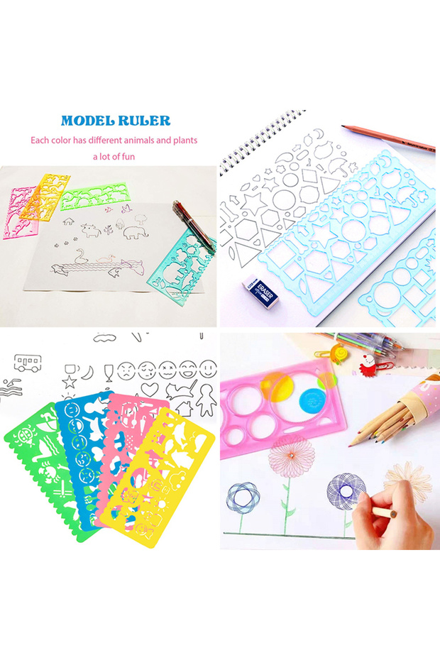 Geometry Spirograph Pattern Design Set - Creative Art Crafts for Children - 6