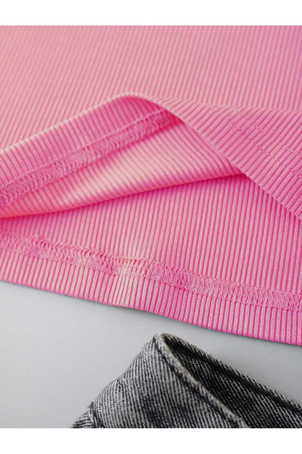 Kadın Askılı Fitilli Basic Pamuklu Crop Atlet - 2