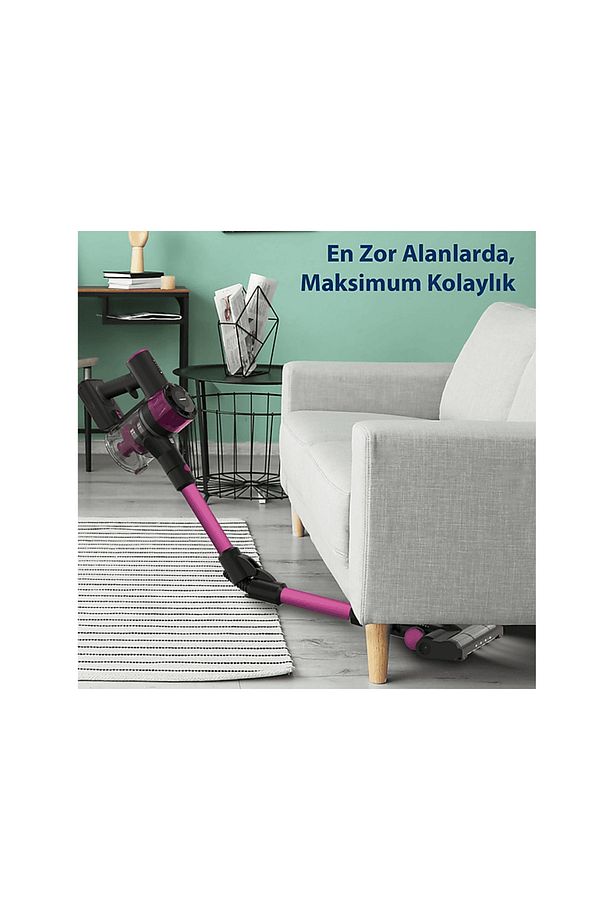 Vacumaster A16 Şarjlı Dikey Süpürge Fuşya - 4
