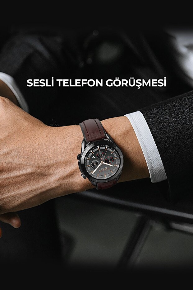 M9030 Pro 46mm Amoled Ekran Akıllı Saat Kahverengi - 6