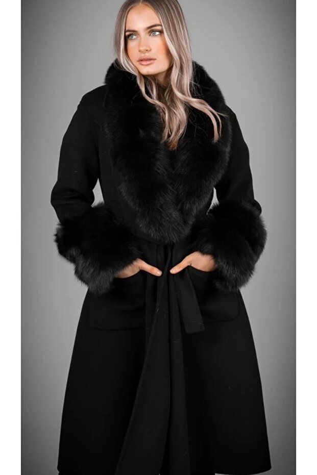 Siyah Kaşmir Kaban - 6