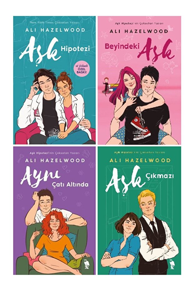 Ali Hazelwood 4 Book Set / Aşk Hipotezi + Beyindeki Aşk + Aynı Çatı Altında + Aşk Çıkmazı