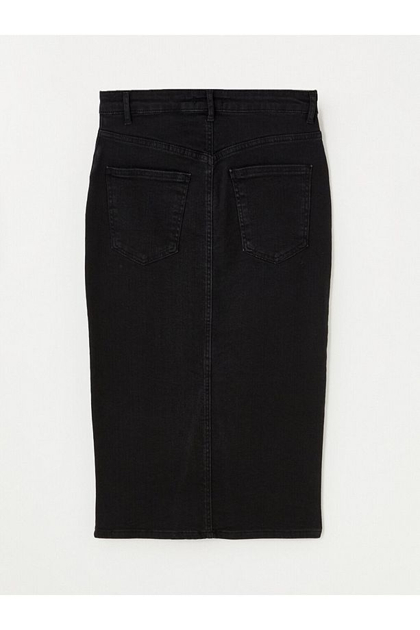LCW Dar Fit Kadın Jean Etek - 6