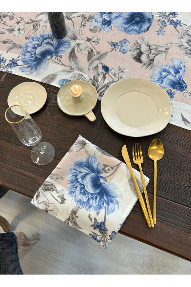 Mavi - Gri Peçete - 4