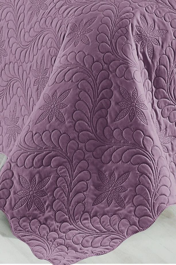 Ivy Açık Lila Tek Kişilik Microfiber Kapitone Yatak Örtüsü - 4