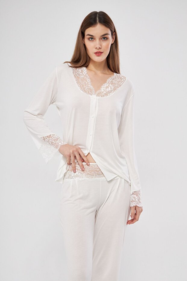 6-Piece Combed Cotton Nightgown, Dressing Gown, Pajama Set, Shorts Set, Bridal Dowry Set