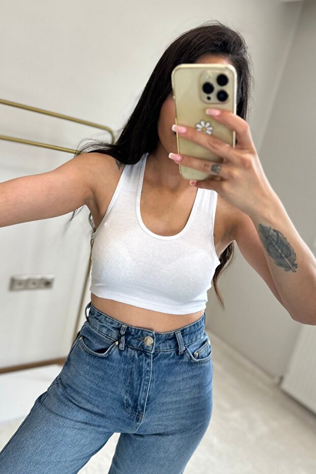 Beyaz Basic Rambo Atlet - 5