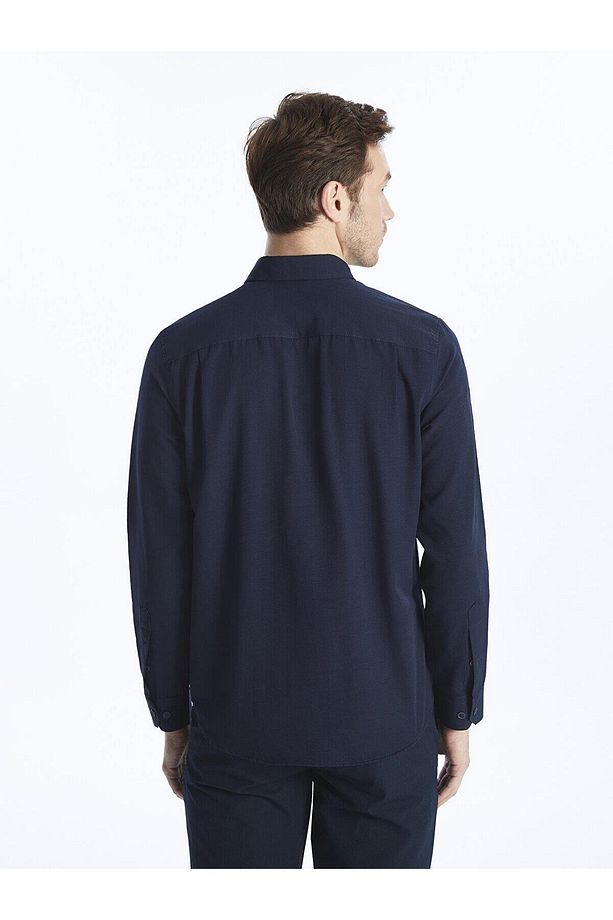 LCWAIKIKI Classic Regular Fit Uzun Kollu Poplin Erkek Gömlek - 5