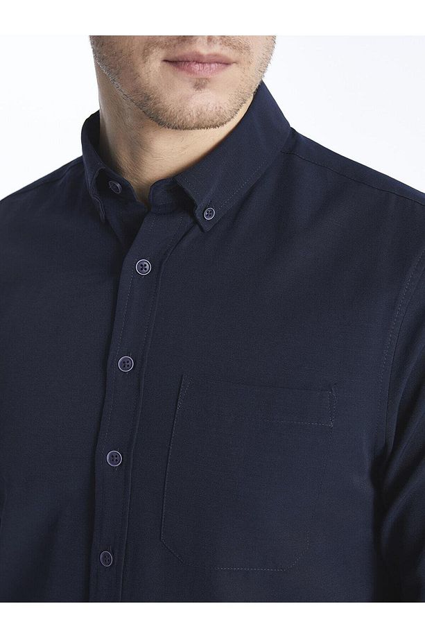 LCWAIKIKI Classic Regular Fit Uzun Kollu Poplin Erkek Gömlek - 4