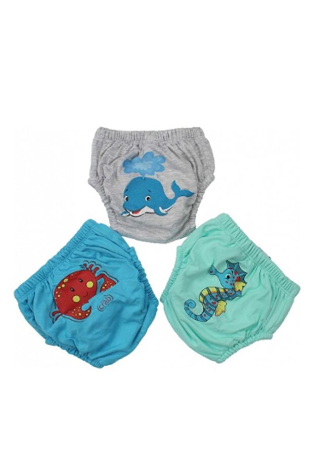 3-Piece Cute Animal Printed Baby Boy Training Panties (Differences May Occur in Patterns)