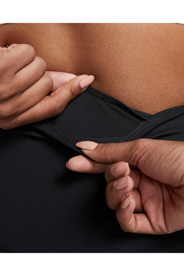 Dri-FIT One Yüksek Belli 18 cm Kadın Bisiklet Şortu, Kadın Siyah Şort Tayt - 5
