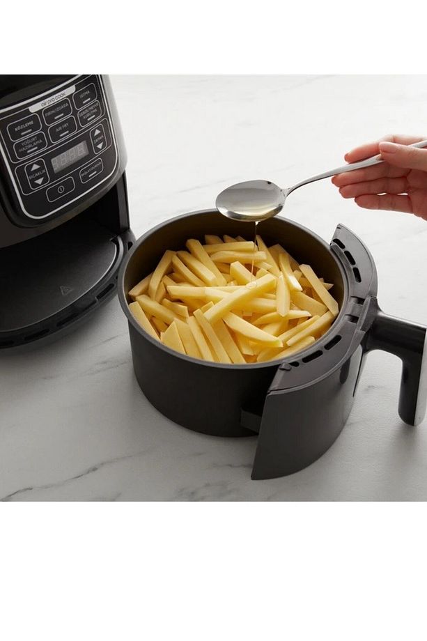 Less Fat Technology ile Fırın/Izgara, Ev Yoğurdu, Sebze ve Meyve Kurutma, Smart Sensörlü Airfryer - 3