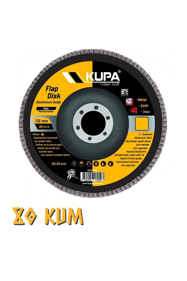 Protak Yuvarlak Flap Disk Zımpara  A80 Kum - 1
