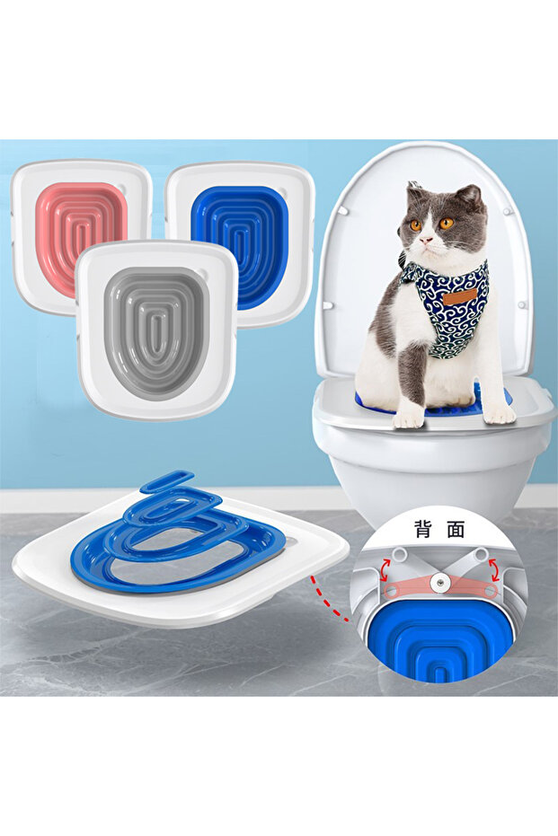 أفضل مجموعة تدريب مرحاض القطط البلاستيكية القابلة لإعادة الاستخدام، بساط فضلات القطط، مدرب مرحاض القطط، مرحاض الحيوانات الأليفة... - 7