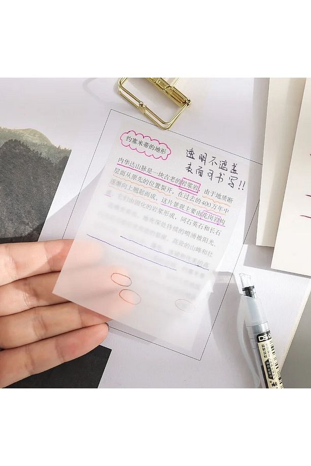 Yapışkanlı Şeffaf Post-it 50 Adet - 1
