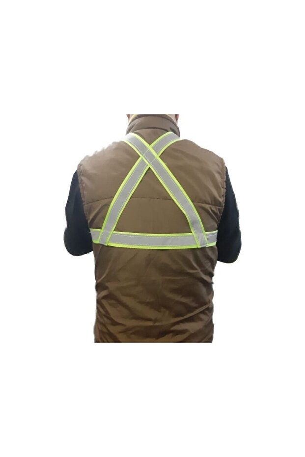 سترة تحذيرية عملية عاكسة (أخضر نيون) - 2