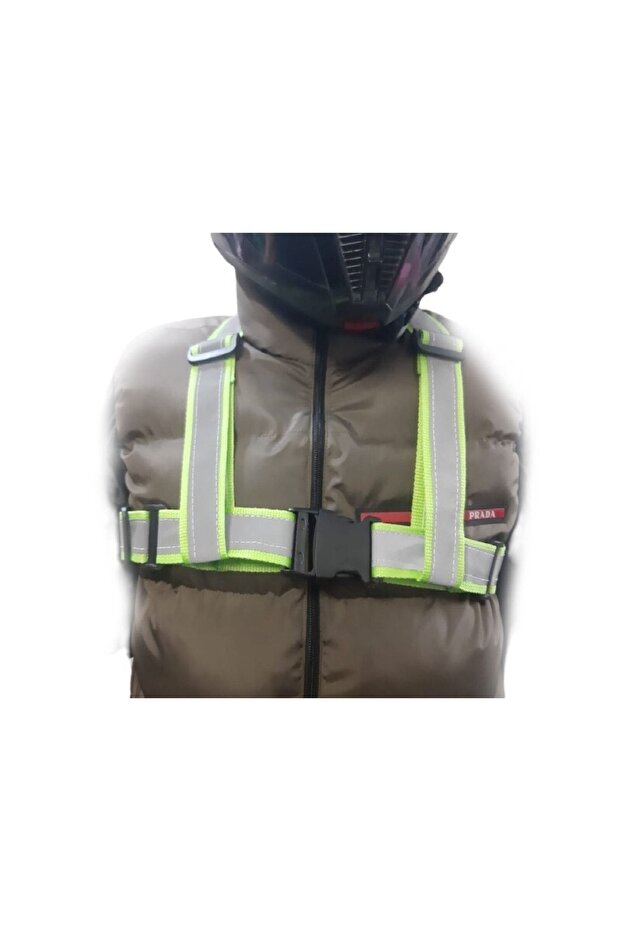 سترة تحذيرية عملية عاكسة (أخضر نيون) - 1