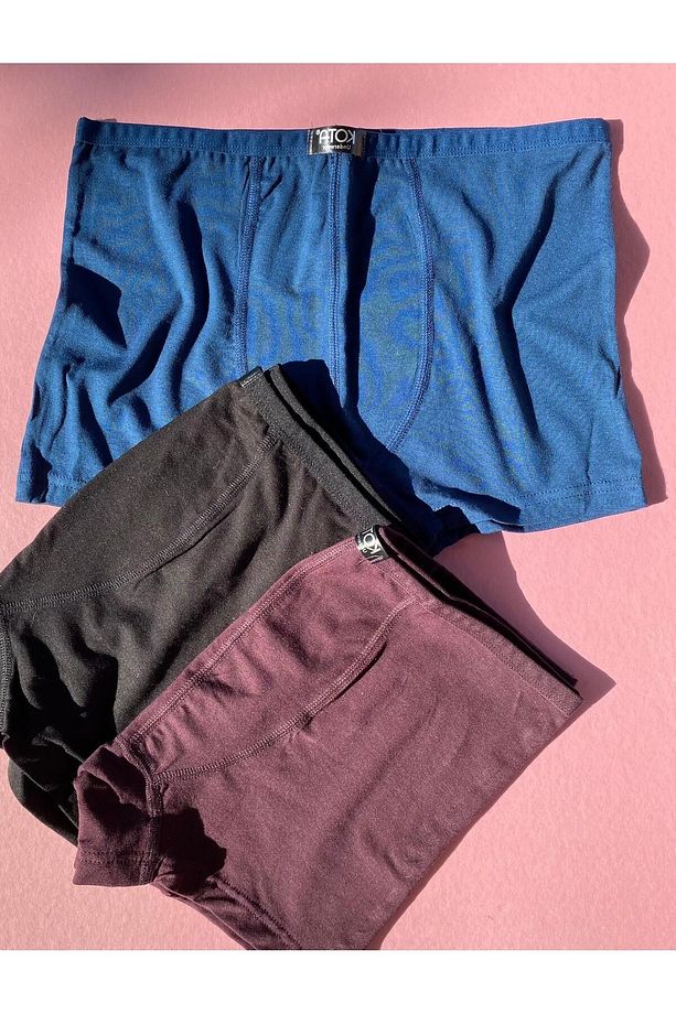Modal Kumaş 6’li İnce Yazlık Beli Katlanmaz Basic Erkek Boxer - 3