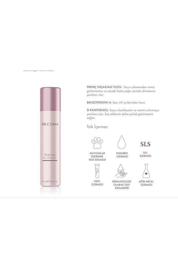 Dr. C. Tuna Styling Dry Shampoo Kuru Şampuan 150 Ml - 5
