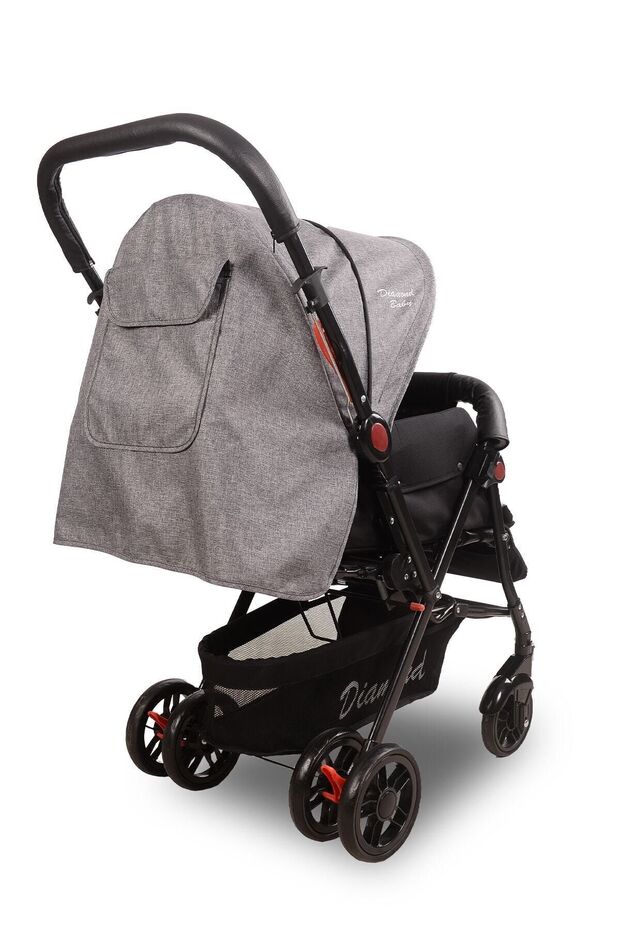 Gri Sapphire Çift Yönlü Bebek Arabası - 4