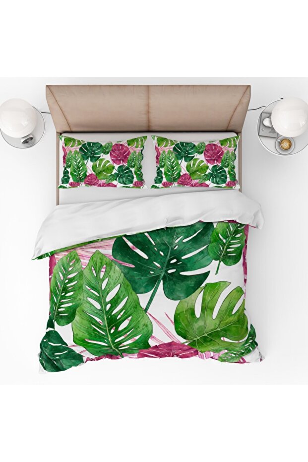 Tropical Leaf 3D Digital Printed Duvet Cover Set