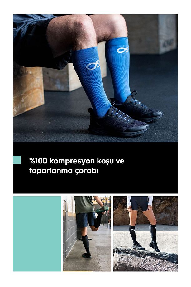 . Fs4 Compression Çorap, %100 Kompresyon Koşu Ve Recovery Çorabı - 5