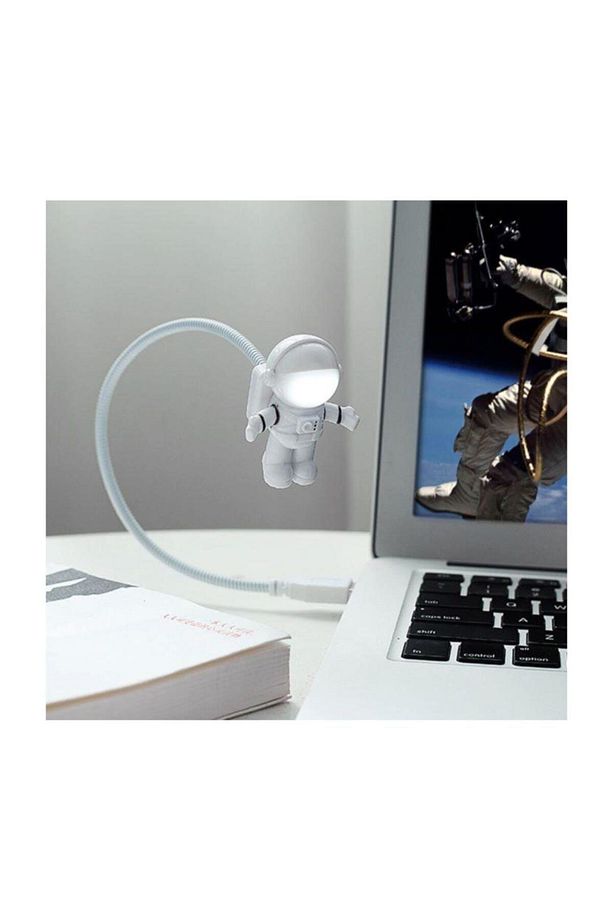 Astronot Lamba Led Usb Gece Lambası Klavye Işığı Kitap Okuma Işığı - 1