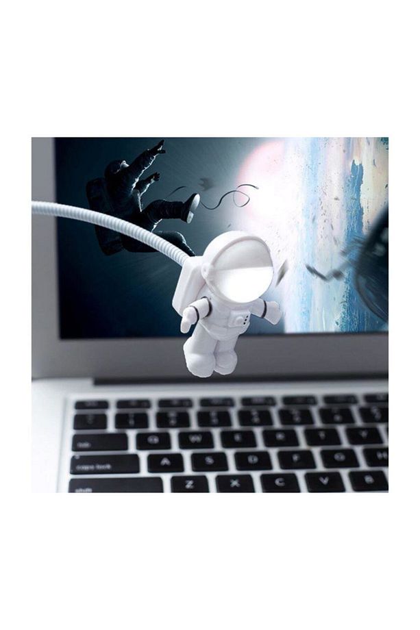 Astronot Lamba Led Usb Gece Lambası Klavye Işığı Kitap Okuma Işığı - 2