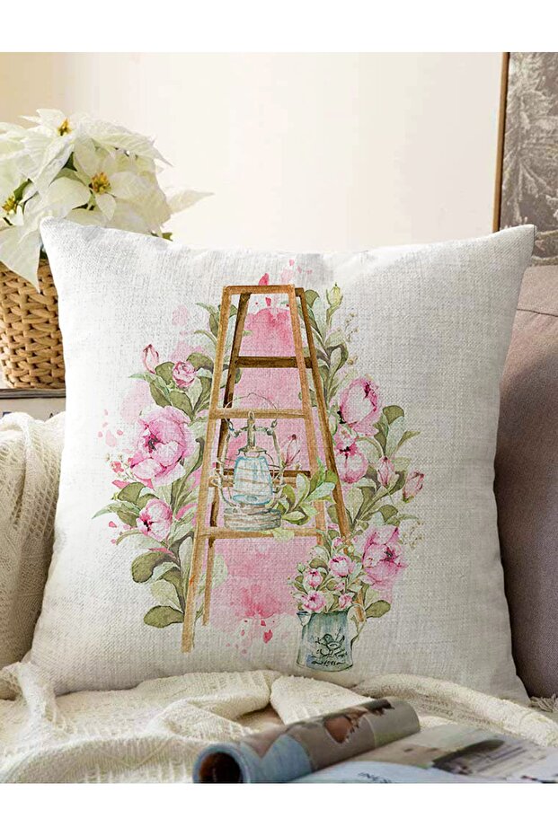 Flower Corner Special Design Digital Printed Decorative Raschel Knitted Pillow Throw Pillow Cover