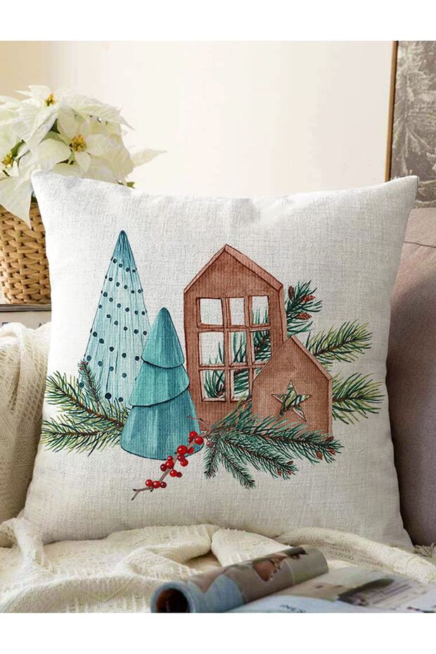 Christmas Themed Special Design Digital Printed Modern Raschel Knitted Pillow Throw Pillow Cover
