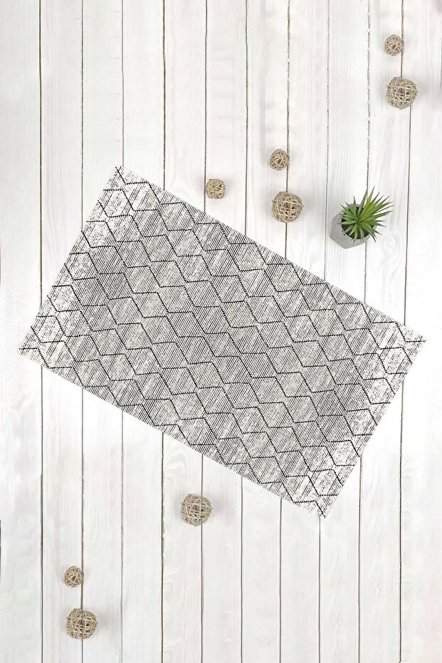Black Zigzag Pattern Multi-Purpose Decorative Door Mat - 1