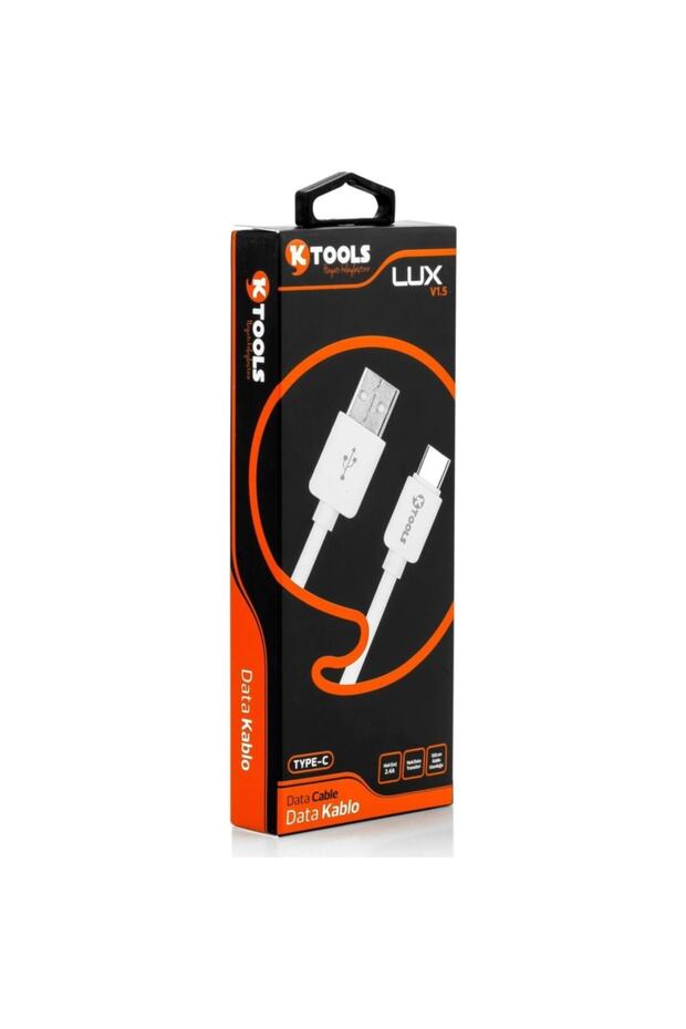 Lüx 2A 1 Metre Beyaz Type C Data Kablo