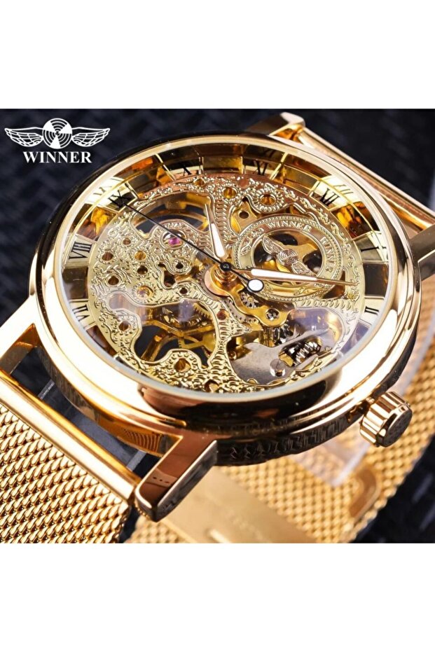 T-Winner Wind-Up Mechanism Wicker Cord Wristwatch