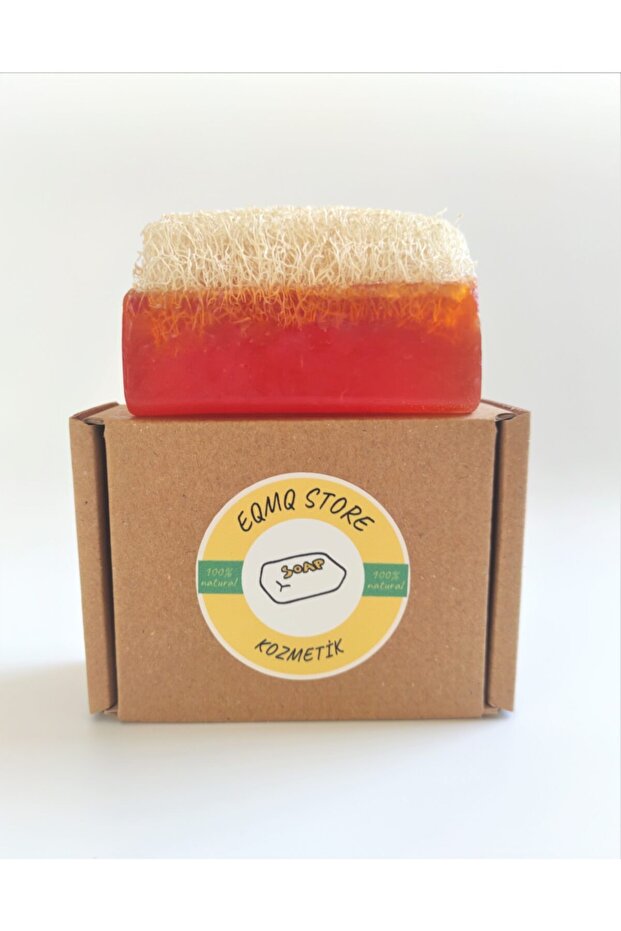 Natural Pumpkin Fiber Honey and Milk Soap. 120 Gr. 1 Piece