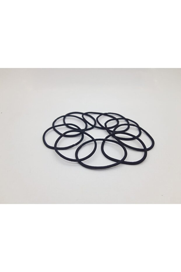 Women's 20pcs Black Thin Rubber