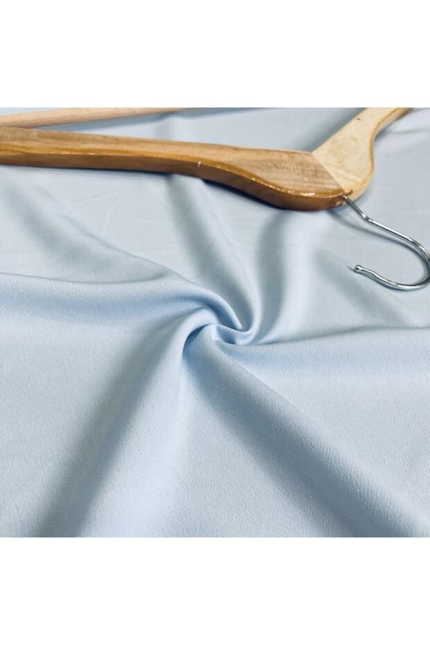 Buz Mavisi Krep Kumaş 02 - 2