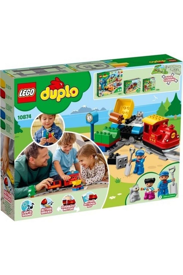 Duplo 10874 Buharlı Tren Yapım Seti,ışıklı Ve Sesli Ray Seti Dahil - 6