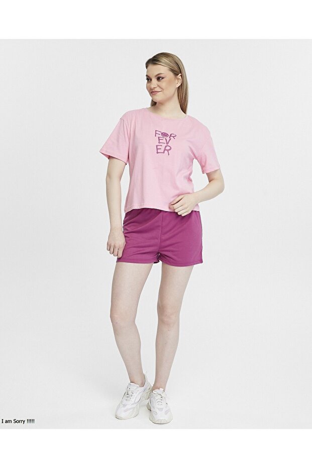 Cotton Short Sleeve Printed Women's Summer Pajama Set with Shorts