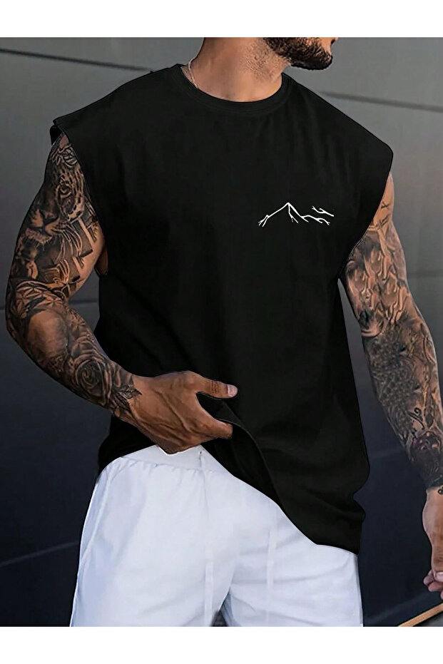 Zero Sleeve Printed Summer Tshirt