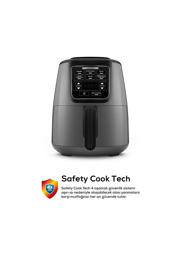 Less Fat Technology ile Fırın/Izgara, Ev Yoğurdu, Sebze ve Meyve Kurutma, Smart Sensörlü Airfryer - 8