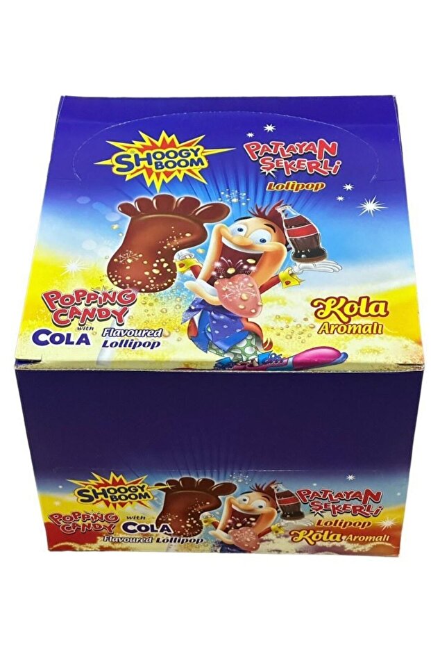 حلوى مانعة للانفجار على شكل قدم مع كولا 12 جرام، عبوة من 16 قطعة - 2