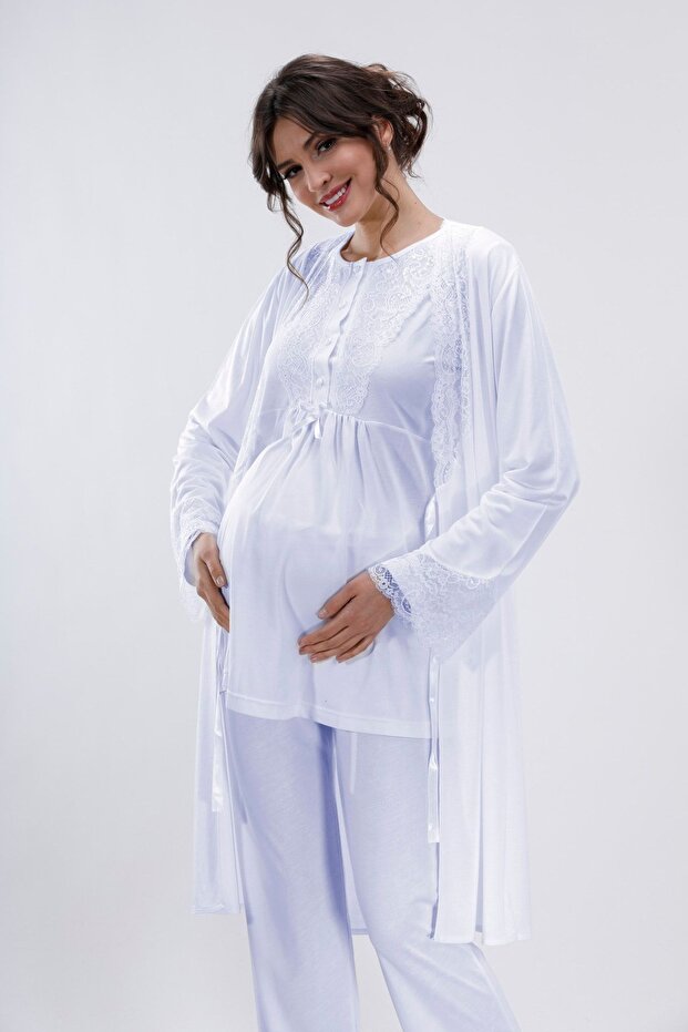 2036 Short Sleeve Maternity Pajamas Set of 3