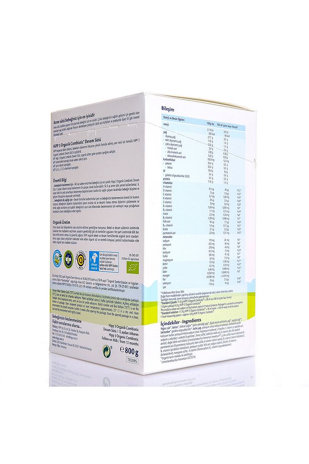 3 Organik Combiotic Çocuk Devam Sütü 800 gr 1+ Yaş NO COLOR 3 - 4