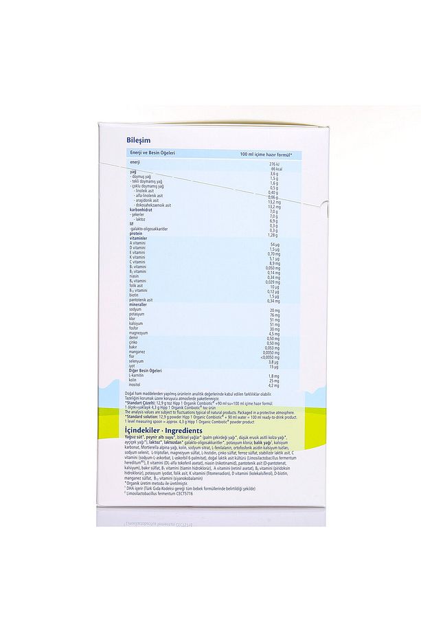 1 Organik Combiotic Bebek Sütü 800 gr 0-6 Ay NO COLOR 1 - 3