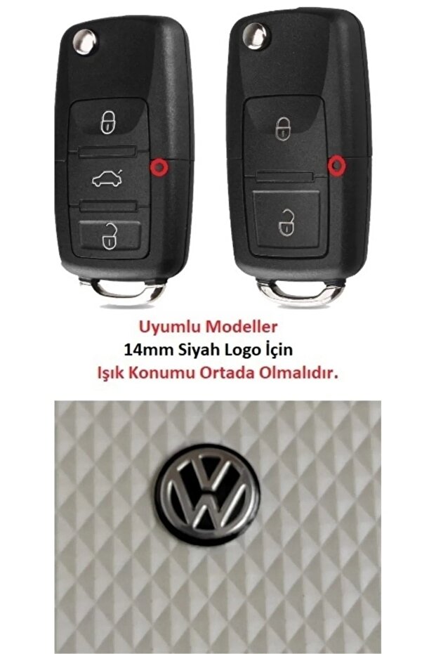 شعار فولكس فاجن سويتش 14 ملم شعار التحكم Vw (1 قطعة) 3c0837891